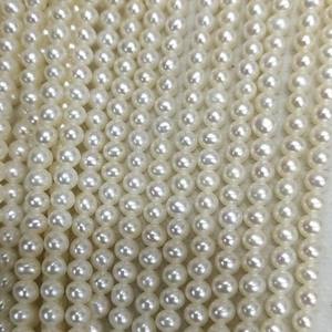 Collar de Perlas de Agua Dulce Pequeñas de 2.8-3.2mm, Redondas, Blancas y Rosas, Impecables, Suaves, de Calidad Natural, Perlas Sueltas - Product Image 4