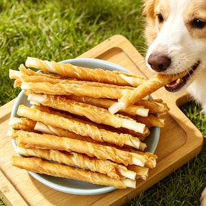Bâtonnets de viande de poulet, canard et bœuf enveloppés de cuir de vache composite, friandises <span class=keywords><strong>pour</strong></span> chiens, vente en gros OEM - Product Image 1