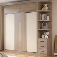 Armoire à portes coulissantes, chambre à coucher, moderne, simple et facile à assembler, armoire à vêtements