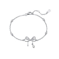 Bracelets fantaisie pour femmes, bijoux fantaisie, argent sterling 925, designs personnalisés, jolis nœuds en ruban, charmes