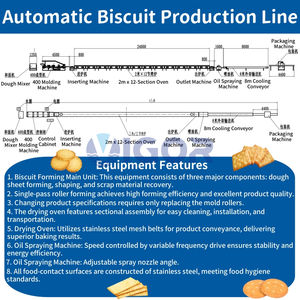Nouvelle ligne de production automatique de biscuits pour craquelins, biscuits et pâtisseries, haute productivité, lait/eau/farine/fruits - Product Image 4