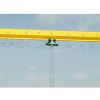 Pont roulant monopoutre 2 tonnes, portée 7,5 m, pont roulant industriel 2T pour atelier et entrepôt, télécommande sans fil