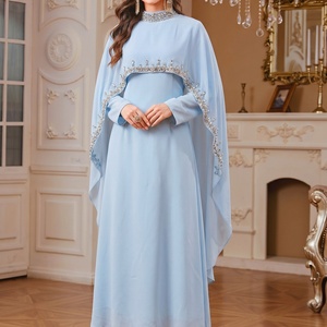 <span class=keywords><strong>Abito</strong></span> Abaya Modesto <span class=keywords><strong>con</strong></span> <span class=keywords><strong>Mantella</strong></span> di Strass, Due Pezzi, per Donne Musulmane, Vestito Lungo per Matrimoni e Feste - Product Image 2