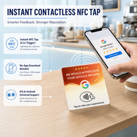Plaque autocollante en acrylique haute fréquence NFC RFID de 120 mm avec code QR pour les avis Google
