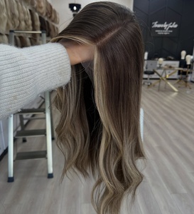 <span class=keywords><strong>Cheveux</strong></span> naturels de qualité supérieure, petits nœuds, <span class=keywords><strong>brun</strong></span> cendré foncé, mèches balayage, longs, vrais, cuticules alignées, transparents pour tissage en dentelle, grande taille, juif - Product Image 3