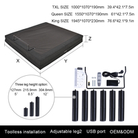 Cadre de lit intelligent Bluetooth réglable, taille king, certifié CE TUV, base de lit électrique, cadre de lit réglable électriquement avec fonction massage