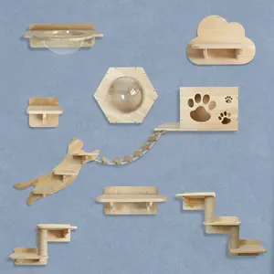 가정 호화스러운 고양이 상승 궤도 현대 잘 고정된 선반 다기능 고양이 벽 가구