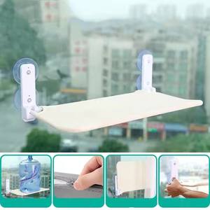 Hamaca para gatos montada en ventana con base fuerte de 4 ventosas, asiento solar transpirable, cama para ventana de gato para gatos, nueva alfombrilla y almohadilla para mascotas - Product Image 2