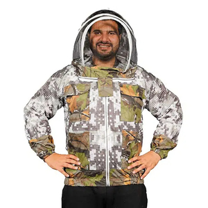 เสื้อแจ็กเก็ตเลี้ยงผึ้งสีขาวชุดป้องกันผึ้งผ้าฝ้ายระบายอากาศ - Product Image 5