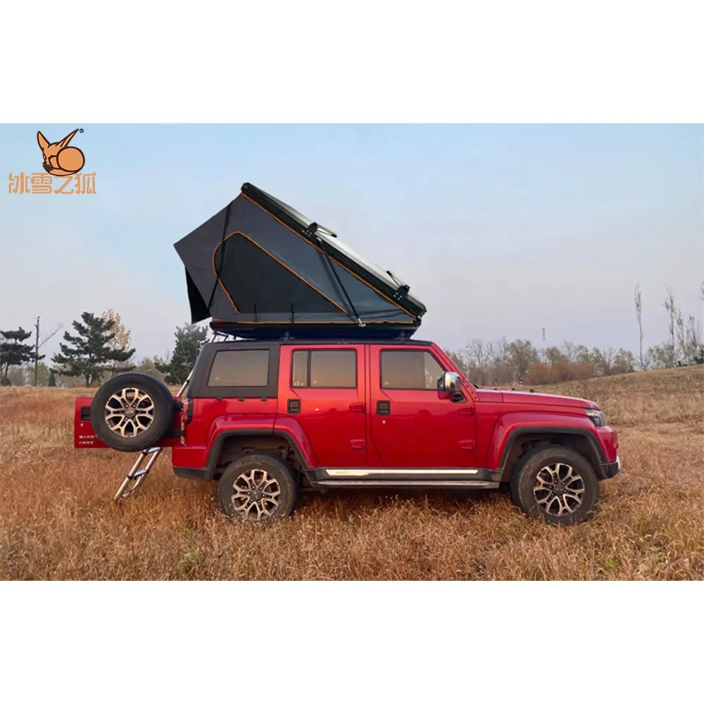 2022 Phong Cách Mới Tùy Chỉnh Off-Road Pickup Camper Nhà Cung Cấp Bán Buôn Nhôm Cứng Vỏ Tam Giác Ngoài Trời Cắm Trại Xe Roof Top Tent