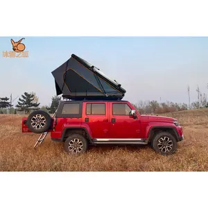 2022 New Style Custom Off-road Pickup Camper Wholesale Supplier Aluminum Hard Shell Triangle Outdoor Camping Car Roof Top Tent