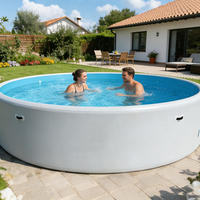 Piscine gonflable 305x183cm, piscine familiale gonflable en PVC 0,4mm, piscine gonflable pliable pour adultes et enfants, utilisation estivale