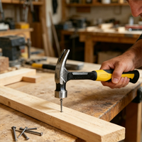 Marteau à griffes magnétique antidérapant, design carré à angle droit, outil multifonctionnel pour le travail du bois, la construction, la mécanique et la réparation