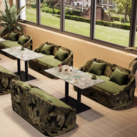Ensemble de canapés confortables en tissu et coussin éponge de style rétro KSL pour meubles d'auberge de jeunesse au prix d'usine