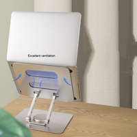 Support pour ordinateur portable de bureau, support réglable pour ordinateur avec Base rotative 360, support ergonomique pour ordinateur portable pour le travail en collaboration
