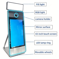 Photomaton numérique instantané 2026 avec écran tactile, miroir magique pour selfies, idéal pour mariages, avec logiciel et caméra web