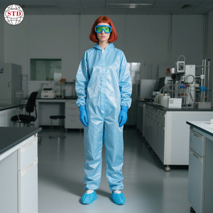 <span class=keywords><strong>Ropa</strong></span> antiestática electrónica para sala limpia de salida de fábrica, <span class=keywords><strong>ropa</strong></span> de <span class=keywords><strong>trabajo</strong></span> de algodón y poliéster, <span class=keywords><strong>ropa</strong></span> de seguridad lavable a prueba de polvo - Product Image 1