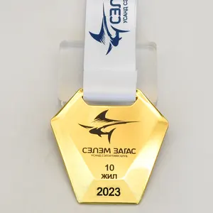 メーカーカスタムロゴメダル亜鉛合金金属スポーツゲームランニングレースフィニッシャーアワードメダル