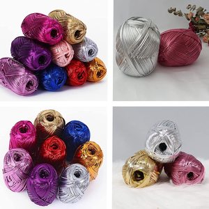 Metallic T-Shirt <b>Yarn</b> for Crocheting Handmade Bags <b>100</b>% <b>Polyester</b> <b>Yarn</b> for Woven Bags - Product Image 5