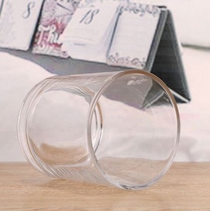 Bocaux à bougies en verre transparent de haute qualité avec couvercle en bambou, bocaux à bougies givrés vides avec logo personnalisé - Product Image 4