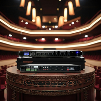 Amplificateur de mixage professionnel 1U équipé d'un microphone Bluetooth USB et FM 3, 70V/100V/4-16 Ohms.