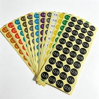 Étiquettes autocollantes rondes colorées pour marquage de date en entrepôt (1-12 mois)