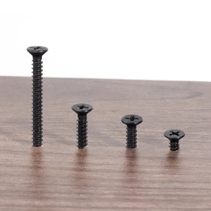 M4x10 thép không gỉ vít đen tự khai thác <span class=keywords><strong>Phillips</strong></span> phẳng đầu vít đồ nội thất ốc vít chìm đầu vít cho gỗ - Product Image 6