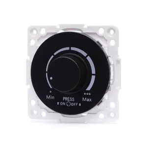 Regolatore di intensità LED nero, compatibile con sistemi elettrici europei, ideale per il controllo dell'illuminazione e il risparmio energetico - Product Image 1