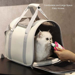 Bolsa de Transporte para Mascotas, Bolso de Mano para Perros y Gatos con Asa, Correa para Llevar al Hombro, Transpirable, Plegable, Aprobada por Aerolíneas - Product Image 2