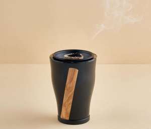 Elegante juego de 3 soportes de madera para incienso con recogedor de cenizas para decoración de la sala de estar - Product Image 6