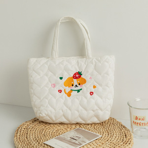กระเป๋าเบนโตะ กระเป๋าถือปักลายน่ารัก กระเป๋าช้อปปิ้งสำหรับผู้หญิง - Product Image 4