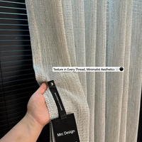 Rideaux Translucides en Polyester Jacquard pour Salon - Design Moderne Personnalisable avec Fonction Translucide