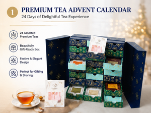 Calendrier de compte à rebours pour les amateurs de thé, 24 jours, avec tiroirs en carton premium, boîte cadeau réutilisable pour les fêtes et occasions spéciales - Product Image 4