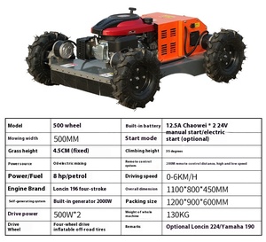 Garden 196cc 4-Stroke Intelligent Remote Control Multifunctional Small Lawn Mower 360-Degree Rotary <b>Weeding</b> Industrial Ymn21 4-s - Product Image 6
