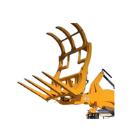 Accessori per pale gommate di alta qualità benna per erba con pinza per erba per pala gommata 2T-9T di tutte le marche