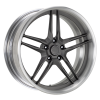 Jantes en alliage forgées sur mesure SY-302 Billet ACCELERATOR concaves chromées en 2 parties, 22, 24, 26, 28 pouces, à lèvres profondes, 5 ou 6 boulons