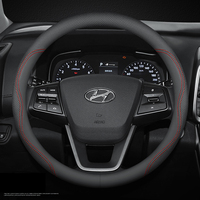 Housse de volant de voiture en cuir nappa pour hyundai pegas verna solaris elantra i30 sonata cantus creta tucson ix35 santa fe