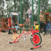 Bicicleta de Pedales de Una Velocidad para Niños EXI con Licuadora de Frutas y Cesta de Plástico, Bicicleta de Equilibrio para Fiestas