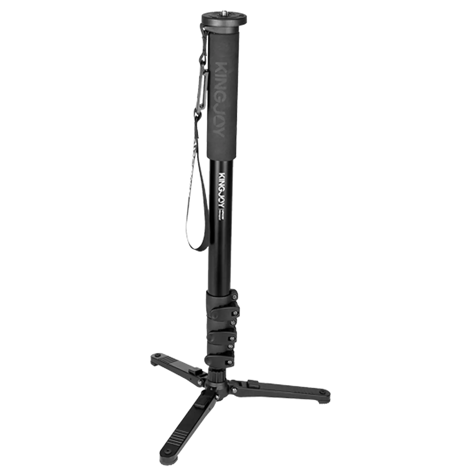 Kingjoy MP4008F Aluminum Extendable Monopods With Mini Tripod Base Fluid Head For Camera