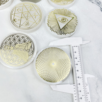 Vente en gros - Plaque de sélénite naturelle ronde pour la recharge, tranche de sélénite cristalline pour la guérison
