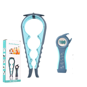 Ensemble de 2 ouvre-bouteilles, ouvre-boîtes multifonction 5 en 1 avec poignée ergonomique antidérapante, ensemble d'outils de cuisine - Product Image 1