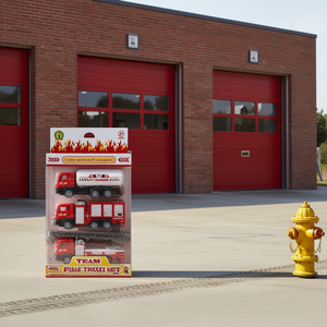 Set de Camiones de Bomberos Team Pompiers, 3 Piezas, Vehículos de Emergencia con Fricción para Niños de 3 Años en Adelante - Product Image 3