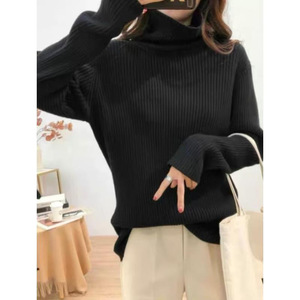 Nuevo suéter de <span class=keywords><strong>cuello</strong></span> <span class=keywords><strong>alto</strong></span> de otoño e invierno para <span class=keywords><strong>mujer</strong></span>, estilo grueso y Perezoso - Product Image 3