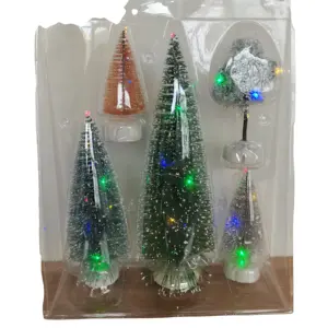 Рождественские украшения, зеленая Мини Рождественская елка, окрашенная белым кедровым столом, Настольная Рождественская мини елка с иглой