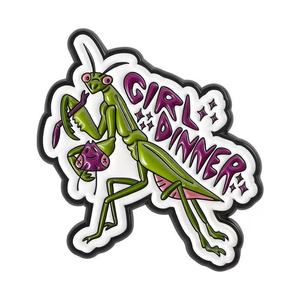 Broche Elegante de Esmalte con Diseño de Chica de Dibujos Animados y Mantis Relicaria, Pin de Solapa para Mochila con Motivo de Feminismo y Poder Femenino, Joyería de Regalo para Amigas - Product Image 6