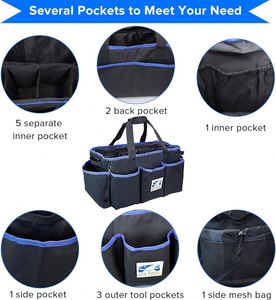 Échantillon gratuit : Sac de rangement pour outils de jardinage, idéal pour hommes et femmes, avec pochette à outils et sac à outils fait main - Product Image 3