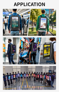 21.5นิ้วกระเป๋าเป้สะพายหลังกลางแจ้ง <span class=keywords><strong>LCD</strong></span> กันน้ำเดินป้ายโฆษณาที่กำหนดเองได้ - Product Image 6