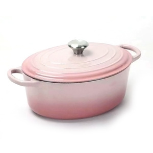 Cocotte <span class=keywords><strong>en</strong></span> <span class=keywords><strong>Fonte</strong></span> Émaillée Très Vendue, Batterie de Cuisine <span class=keywords><strong>en</strong></span> <span class=keywords><strong>Fonte</strong></span>, Faitout Peu Profond Grand Volume avec Couvercle - Product Image 6
