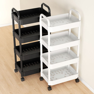 Multi Tier <b>Storage</b> Trolley 3 Shelf Portable Rolling <b>Cart</b> For Bedroom Kitchen Bathroom Makeup <b>Storage</b> - Product Image 3