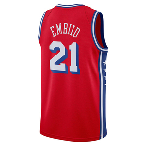 Pria # 21 Embiid Philadelphia Jersey Kaus Basket Kustom yang Dijahit Seragam Remaja Bordir Pakaian Olahraga Hot-press - Product Image 3